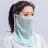 Verano Nuevo Transpirable Seda de Hielo Mascarilla Protectora Solar Ciclismo Sombrilla Anti-UV Cara Kini Cuello Integrado Mascarilla Protectora Solar