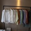 Camisa Popular de Dos Piezas [Bi Zheng] 2025 Nuevo Verano para Mujer Coreana Color Puro Camisa + Tirantes 3299