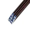 Palillos de Madera Afilados Estilo Japonés con Diseños Impresos, Caja de Regalo de Alta Gama, Palillos de Madera Multicolor, Un Par de Palillos por Persona