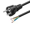 Cable de Alimentación Estándar Europeo Cobre Puro Resistente a Baja Temperatura Retardante de Llama Resistente al Frío Goma Suave Impermeable para Exteriores Cable de Alimentación Extendido Estándar Europeo