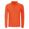 210g casual lapela manga longa polo camisa masculina clássico casual lapela reta logotipo bordado personalizado