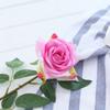 Rosa Simulada de Amante Flor Artificial Rosa Única de Veludo Enrolada Casamento Casamento Noiva Segurando Buquê Atacado