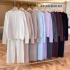 Suéter Lazy Wind Twist para mujer, conjunto de dos piezas de otoño e invierno, nuevo cárdigan holgado de cuello redondo y pantalones de pierna ancha de punto