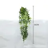 Decoración de planta verde artificial en maceta, bonsái de planta colgante falsa, planta verde de plástico para aire acondicionado, sala de estar, enredadera para colgar en interiores