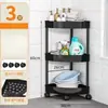Estante de Almacenamiento Triangular para Piso, Baño, Inodoro, Sala de Estar Sencilla, Almacenamiento Multicapa en Espacios Estrechos, Estante de Almacenamiento Móvil