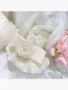 Roupas para Cachorro Pequeno Malzis Estilo Chanel Vestido branco-creme Gato Azul Gato Rabisco Vestido Tutu de Inverno Lã