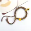 Pulseira Estilo Xizang com Mantra de Seis Palavras, Fio Vermelho, Fio de Algodão Torcido à Mão, Sino, Corda de Pendurar Thangka Tecida à Mão Estilo Xizang para Homens e Mulheres