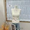 Camiseta sin mangas de lino-algodón estilo coreano con cuello redondo, cómoda, alta elasticidad, color liso, corte ajustado, tirantes anchos, con copas 28128