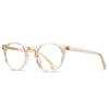 Gafas Retro Anti-Luz Azul Tr90 Montura Redonda Pin Cp Negro Gafas para Miopía Borla Montura Óptica Venta al por Mayor 2083