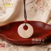 Pingente de Buda de Jade Afegão Rosa Lótus Tipo Gelo Natural, Amuleto da Fortuna, Colar de Jade Lótus Guanyin, Pingente de Jade