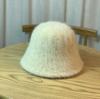 Sombrero de Invierno para Mujer de Piel de Visón Versátil Estilo Japonés Color Sólido Moderno Sombrero de Pescador con Ala Ancha para Invierno