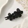 Pinza de Pato Floral Mate para Cabello Liso para Mujer, Accesorio para el Cabello en la Parte Posterior de la Cabeza, Herramienta de Peinado, Pinza de Garra para el Cabello de Alta Gama