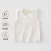 Chaleco de Bebé Puro Algodón Clase a Bebé Recién Nacido Verano Portabebés Chaleco de Espalda Media Estilo Primavera y Otoño Ropa Superior para Bebé