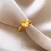 Anillo de Corazón Flor Mariposa Zirconia Super Flash Coreano Diseño de Nicho Anillo para Dedo Índice Lujo Accesible Joyería de Mano de Gama Alta para Mujeres