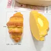 Tamanho Grande Doce Brinquedo Geleia Croissant Acessórios de Resina Cola de Creme DIY Artesanal Acessórios de Cabelo Chaveiro Ímã de Geladeira Materiais