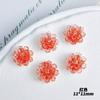 Promoção quente cor de unha resina flor fungo três-dimensional camada única cor mágica transparente prata rosa céu estrelado tudo-combina flor joia