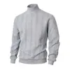 Ropa de punto europea de talla estándar para otoño e invierno, uso diario, casual para exteriores, color liso, jacquard de moda, cuello alto, suéter cálido para hombre