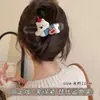 Presilha de Cabelo com Laço Color-Blocked para Mulheres, Presilha Bico de Pato Novo Estilo High-End 2025, Grampo para Parte de Trás da Cabeça, Acessório de Cabelo