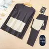 Ropa interior térmica para hombre sin costuras de terciopelo en oferta, forrada de polar, engrosada, con parche de doble cara, traje de pantalón largo para pareja de otoño