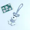 Huayang Caricatura Cachorro Schnauzer Colgante de Cuero Personalizado Llavero Creativo de Cachorro Decoración de Bolso Accesorios Mayoreo