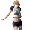 Primavera e verão cintura baixa quadril emagrecimento spice girls shorts jeans feminino sexy slim-fit boate moda jeans enrolado