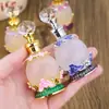 15ml Botella de Vidrio para Aceite Esencial de Perfume Estilo Retro Nuevo Flor Pintada Incrustada Color Esmalte Portátil de Gama Alta