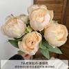 Ramo de peonías de 7 cabezas, flores artificiales de seda, adornos para boda, decoración para sala de estar, flores falsas.