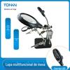TE800 lupa LED luz multiuso clipe auxiliar USB bateria recarregável ferro de solda elétrico reparo de soldagem lupa