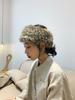 Banda de pelo de conejo real para mujer, gorro cálido de piel, bufanda de felpa elástica, banda para el pelo con borde ancho, para otoño e invierno
