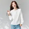 Colección Nueva Primavera 2026: Elegante y Estilosa Blusa para Mujer con Pesados Adornos de Diamantes, Corte Entallado que Favorece la Figura, Top Ligero y Versátil