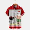 Camiseta Nueva de Navidad Transfronteriza Serie Navideña Impresión 3D Amazon Aliexpress Camisa de Manga Corta para Hombre
