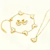 Pulseira de Concha Borboleta Dupla Face Simples e Fashion Europeia e Americana para Mulheres Titânio Aço Leve Luxo Versátil Nicho High-End Pulseira Feminina