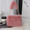 Bolsa de pelúcia feminina nova bolsa fofa mini bolsa coreana fashion bolsa de pelúcia bolsa quadrada