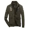 Jaqueta Piloto Americana Retro Htn Transfronteiriça para Homens, Outono e Inverno Gola Alta Acolchoada Quente Jaqueta Baseball Motociclista Tendência