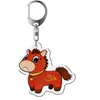 Llavero de Acrílico Caballo Llorando Caballo Sonriendo Mascota del Año del Caballo Caballo de Viaje Colgante del Caballo del Zodiaco de Año Nuevo Mayoreo