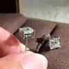 Ventas Directas de Fábrica Moda Coreana Joyería Nueva Amazon Aliexpress Populares Pendientes Cuadrados de Circonita de Cristal