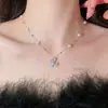Collar Ajustable de Perlas de Alto Gama Estilo Francés, Sencillo y Elegante, Cadena Versátil para Clavícula, Joyería de Nicho de Lujo Ligero para Mujeres