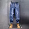 Nuevos Jeans de Primavera y Otoño para Hombre, Pantalones Jogger Casuales Versátiles, Ropa de Trabajo para Hombre Cintura Elástica Pantalones Harem Cómodos