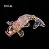 Adornos de Peces de Cristal Natural, Grava de Amatista Citrino, Pegamento, Artesanía Transfronteriza Koi, Adornos para Coche