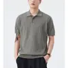 Camisa Polo de Punto Manga Corta para Hombre con Cuello Antirrayas, Camiseta de Negocios Estilo Old Money, Venta al por Mayor de Fábrica Transfronteriza de Verano
