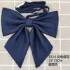 Vinho tinto gigante pena raiz e alça longa cor sólida japonês jk gravata sem gravata borboleta colarinho flor uniforme feminino estudante preto