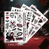 Tatuagem Adesivos Rosto de Fantasma Palhaço Novo Halloween Esquadrão Suicida Tatuagens para Braço Rosto