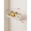 Caja de almacenamiento para cebolla, jengibre y ajo, estante de cocina para montar en la pared, cesta colgante para el hogar sin taladro, cesta de almacenamiento multi-compartimento para jengibre y ajo