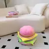 Taburete de almacenamiento de hamburguesa para uso doméstico, taburete para cambiarse los zapatos, taburete bajo, taburete de almacenamiento de peluche y bocadillos, taburete de almacenamiento de hamburguesa plegable