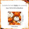 Nuevas Pegatinas de Calabaza y Hojas de Cosecha de Otoño para Piso y Baño, Decoración de Atmósfera de Halloween, Pegatinas Impermeables 2D para Azulejos