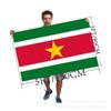 Atacado tamanho do pé 3 * 5 pés 90 * 150 cm bandeira do Suriname bandeira de poliéster bandeira de apoio