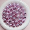 Cuentas de bombilla reflectantes dulces geniales láser personalidad redondas agujero recto cadena de teléfono móvil colgante joyería cuentas sueltas diy hecho a mano cuentas de ensueño
