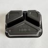 Caja de embalaje de plástico PP tipo blíster desechable de fábrica para alimentos, caja para alimentos cocinados con tapa selladora, tres compartimentos, caja de almuerzo para llevar