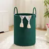 Cesta de Roupas Sujas de Corda de Algodão Transfronteiriça Tecida Portátil Balde de Armazenamento Cesta de Armazenamento Brinquedo Cesta de Armazenamento Familiar Armazenamento Dropshipping