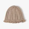 Gorro de Tricô Unissex Casual Versátil Aconchegante Espesso de Caxemira Protetor de Orelhas para Outono e Inverno Gorro de Tricô para Exterior